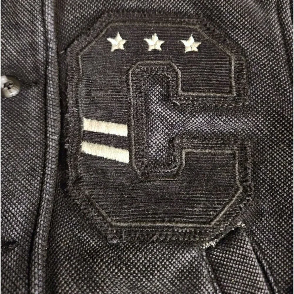 Cat&Jack Boys Black Cool Letterman Distressed Bomber Jacket SZ XS 4/5 Streetwear - Picture 6 of 12